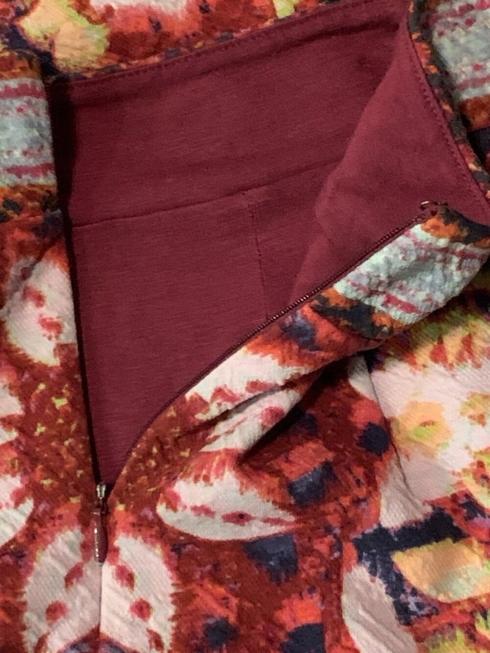 Anthropologie Maeve Marala Soft Knit Midi Pencil Skirt Berry Floral Size S Boho - Picture 10 of 10